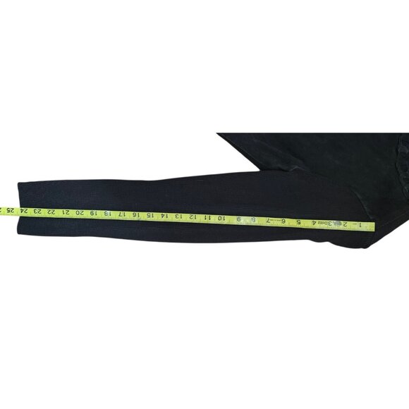 Willi Smith Black Suede Trim Zip Front Knit Jacket Cardigan Women’s Size S - Picture 8 of 10